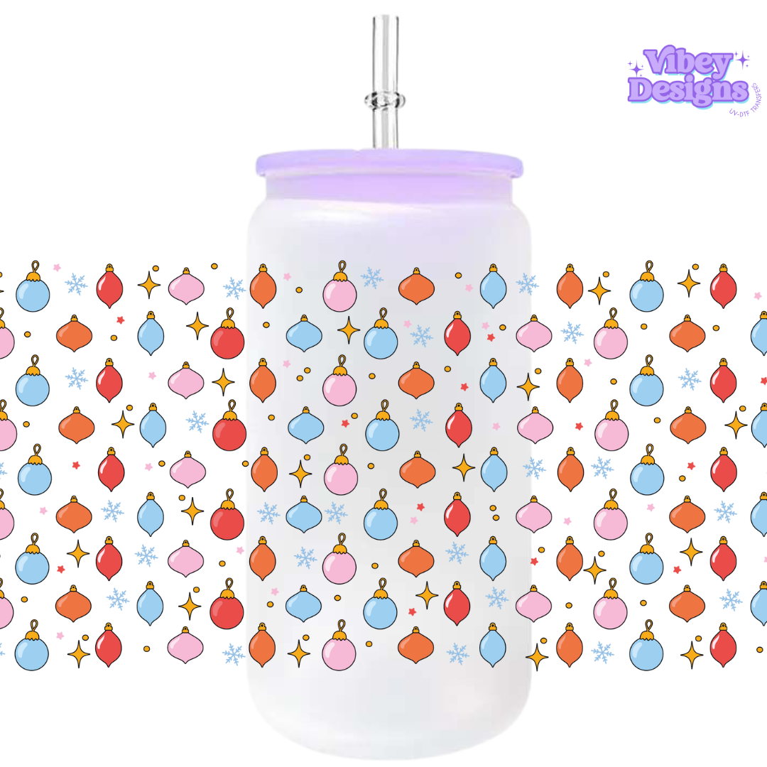 Uv Dtf Wrap For 16oz Libbey Glass - Small Ornaments