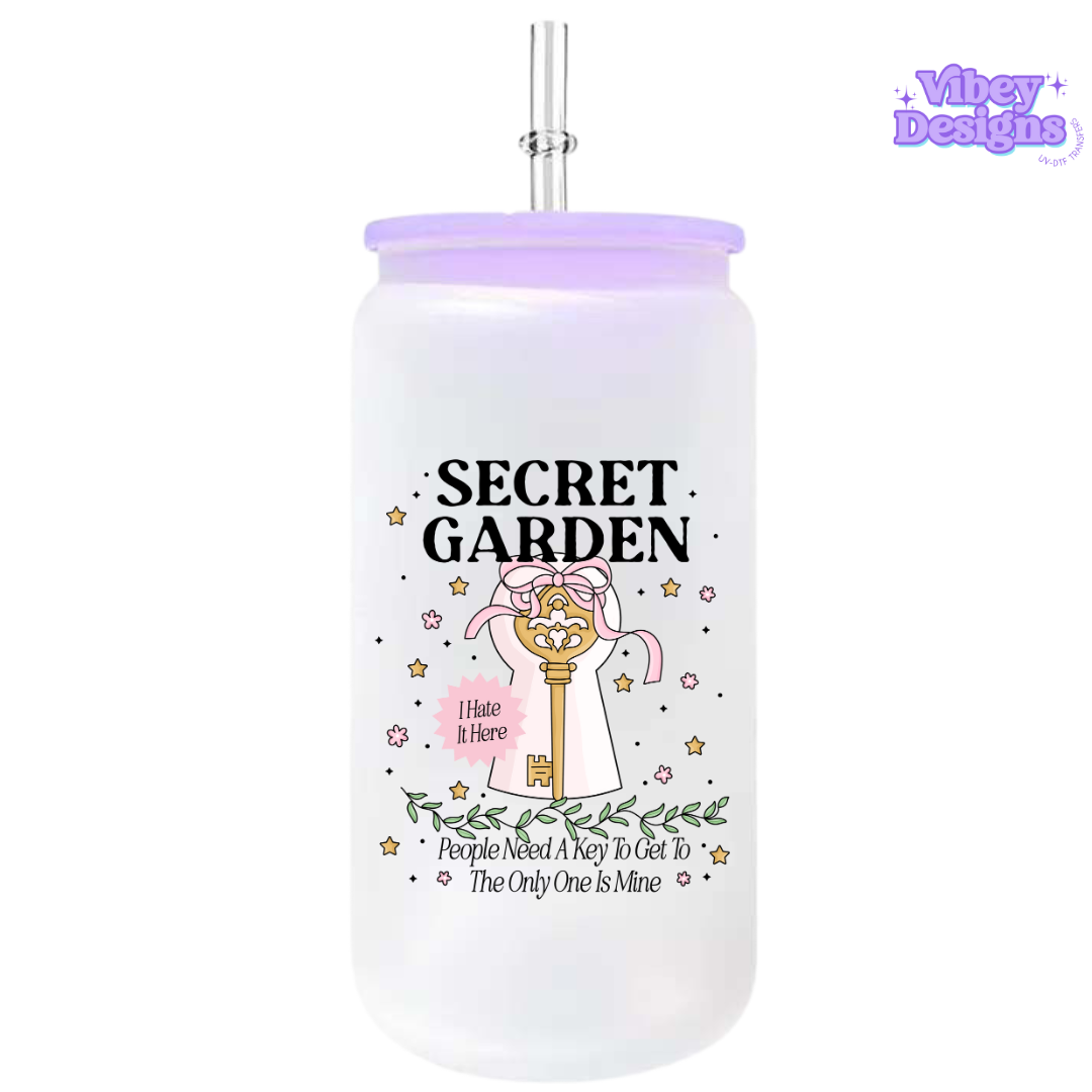 UV-DTF Transfer for Bottle, Glass, Mug, Diary - Secret Garden