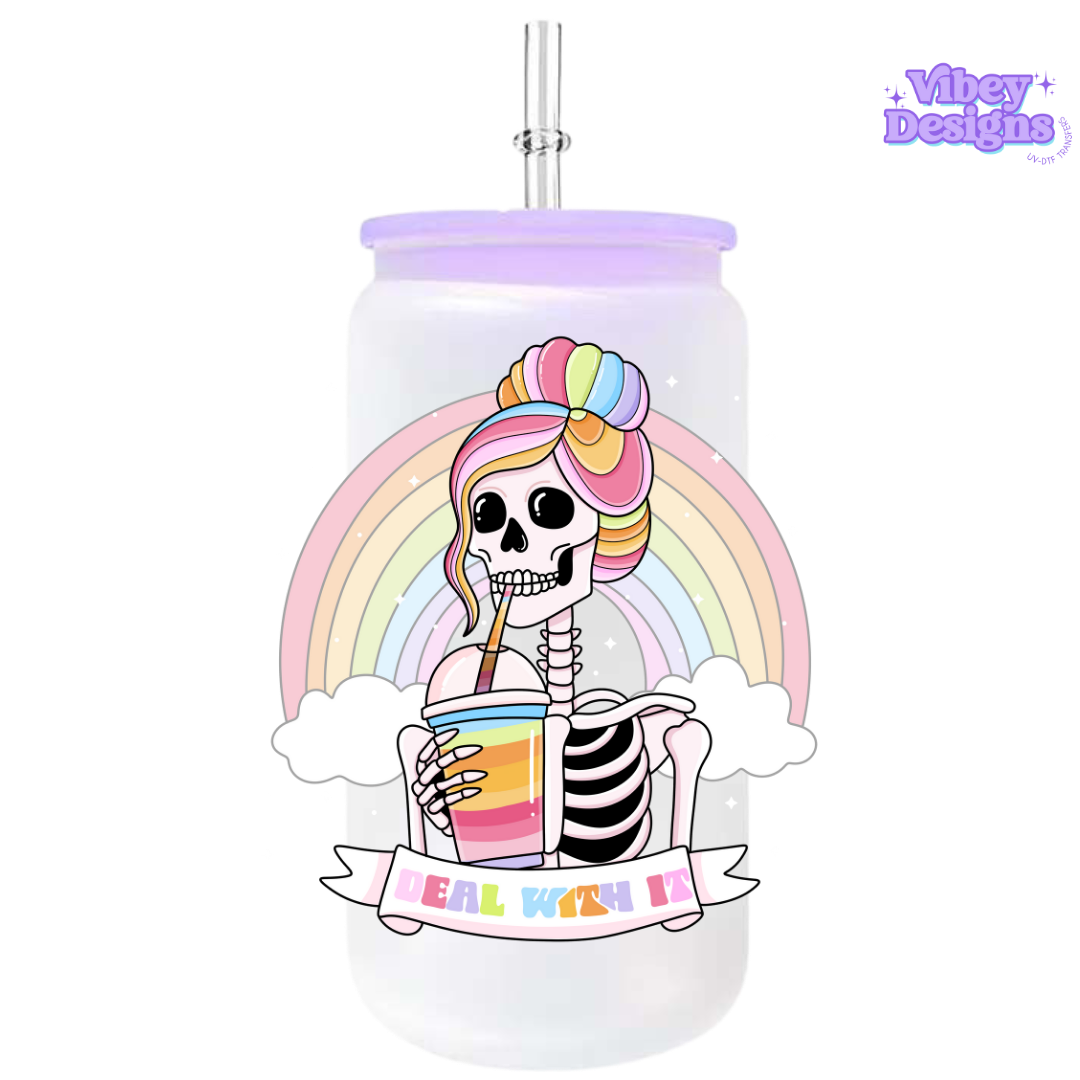 UV-DTF Transfer for Bottle, Glass, Mug, Diary - Deal With It