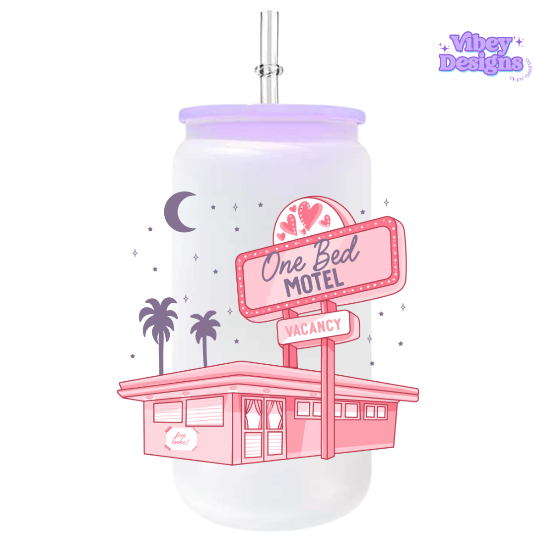 UV-DTF Transfer for Bottle, Glass, Mug, Diary - One Bed Motel