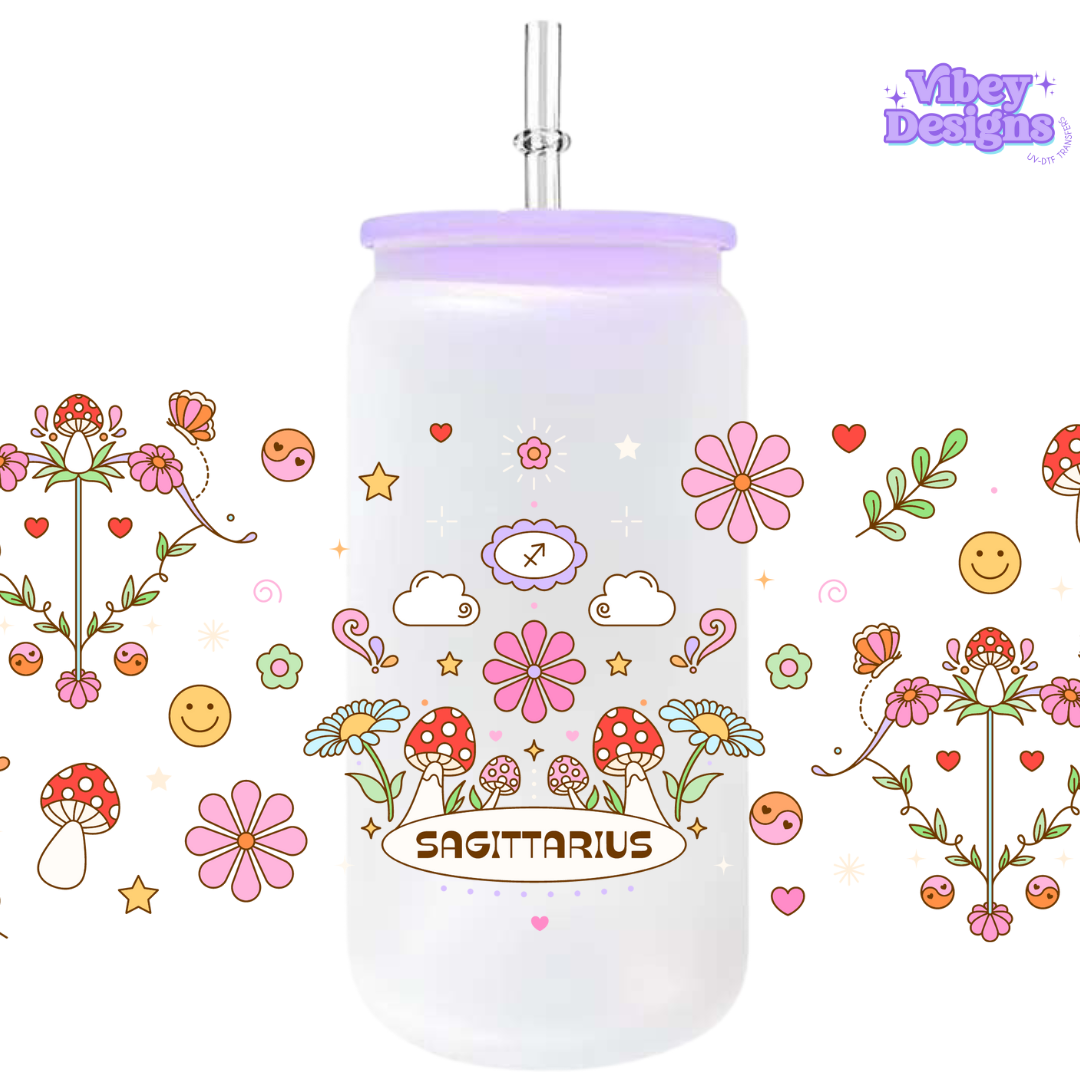 Uv Dtf Wrap For 16oz Libbey Glass - Zodiac