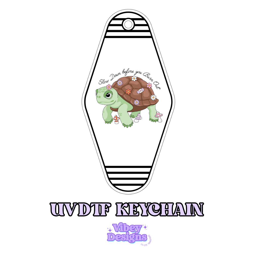 RTS Motel Keychain | Shot glass Decal - Slow down before you burn out