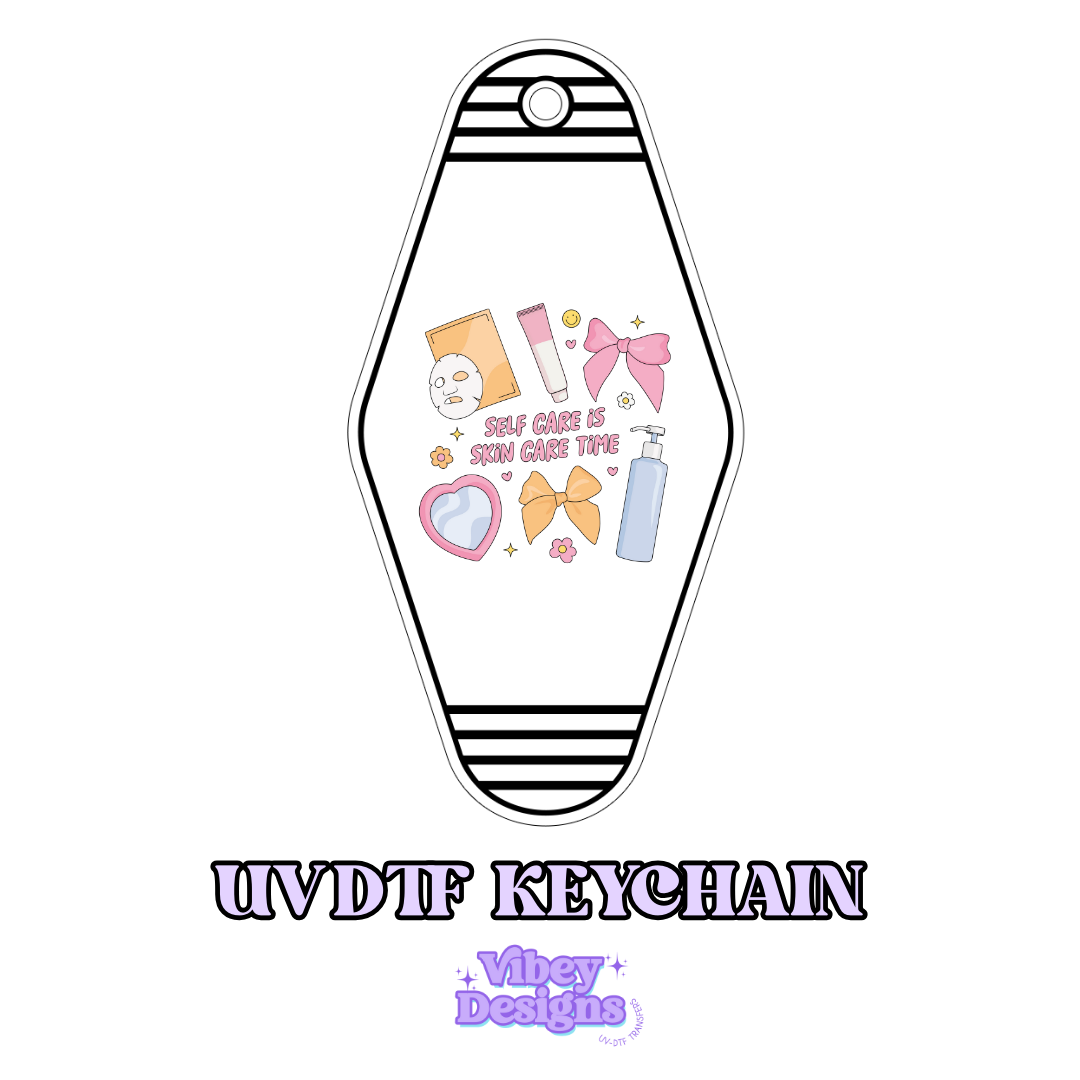 RTS Motel Keychain | Shot glass Decal - Selfcare is Skincare Time