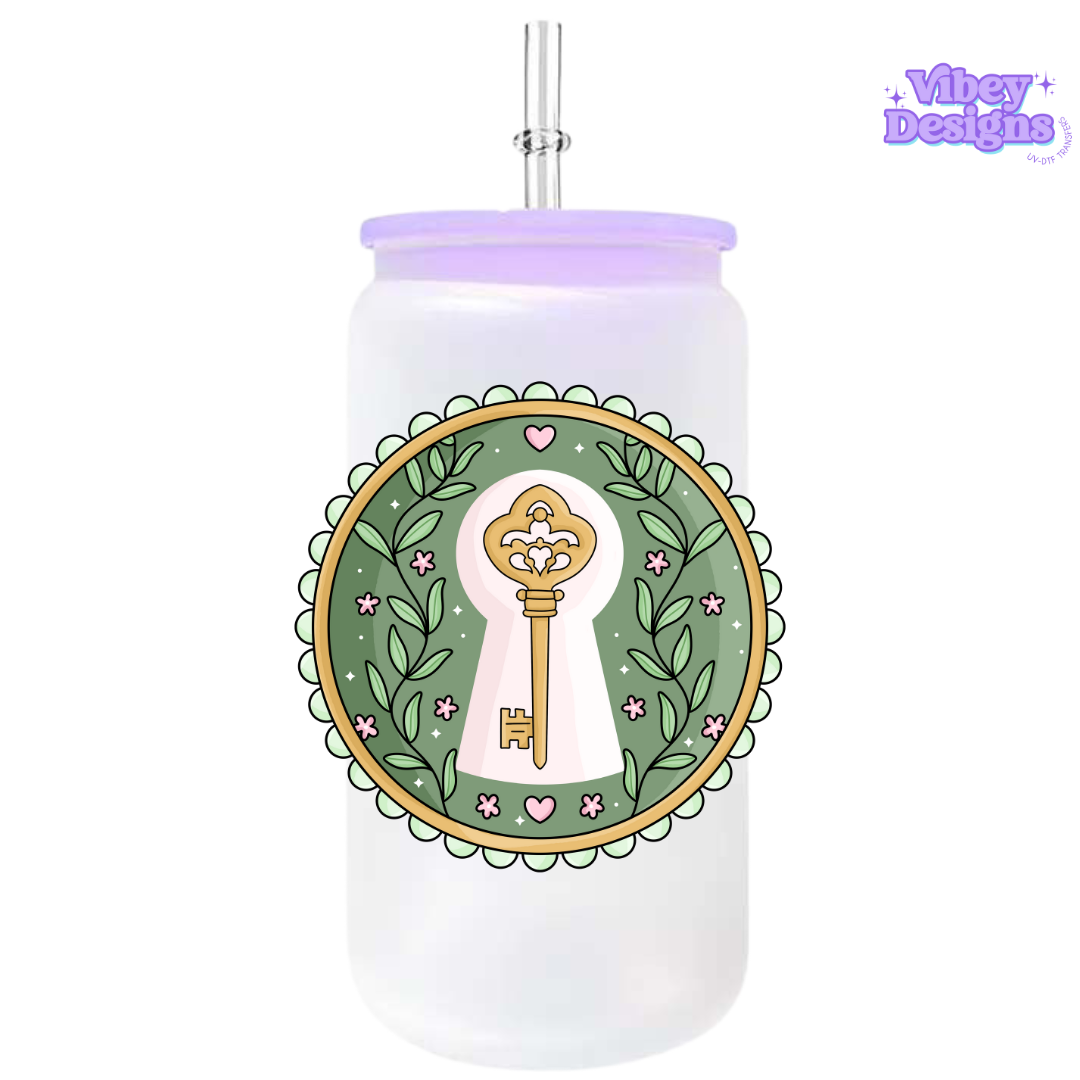 UV-DTF Transfer for Bottle, Glass, Mug, Diary - Secret Garden Window