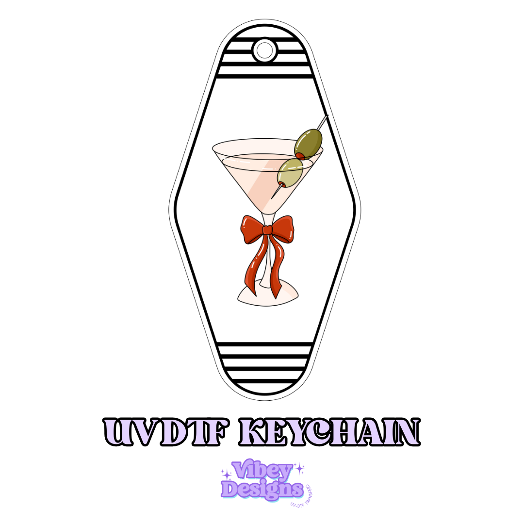 RTS Motel Keychain | Shot glass Decal - Martinis