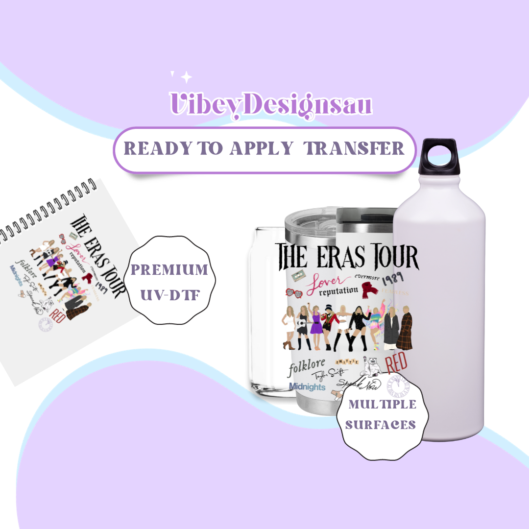 RTS UV-DTF Transfer for Bottle, Glass, Mug, Diary - The Eras Tour