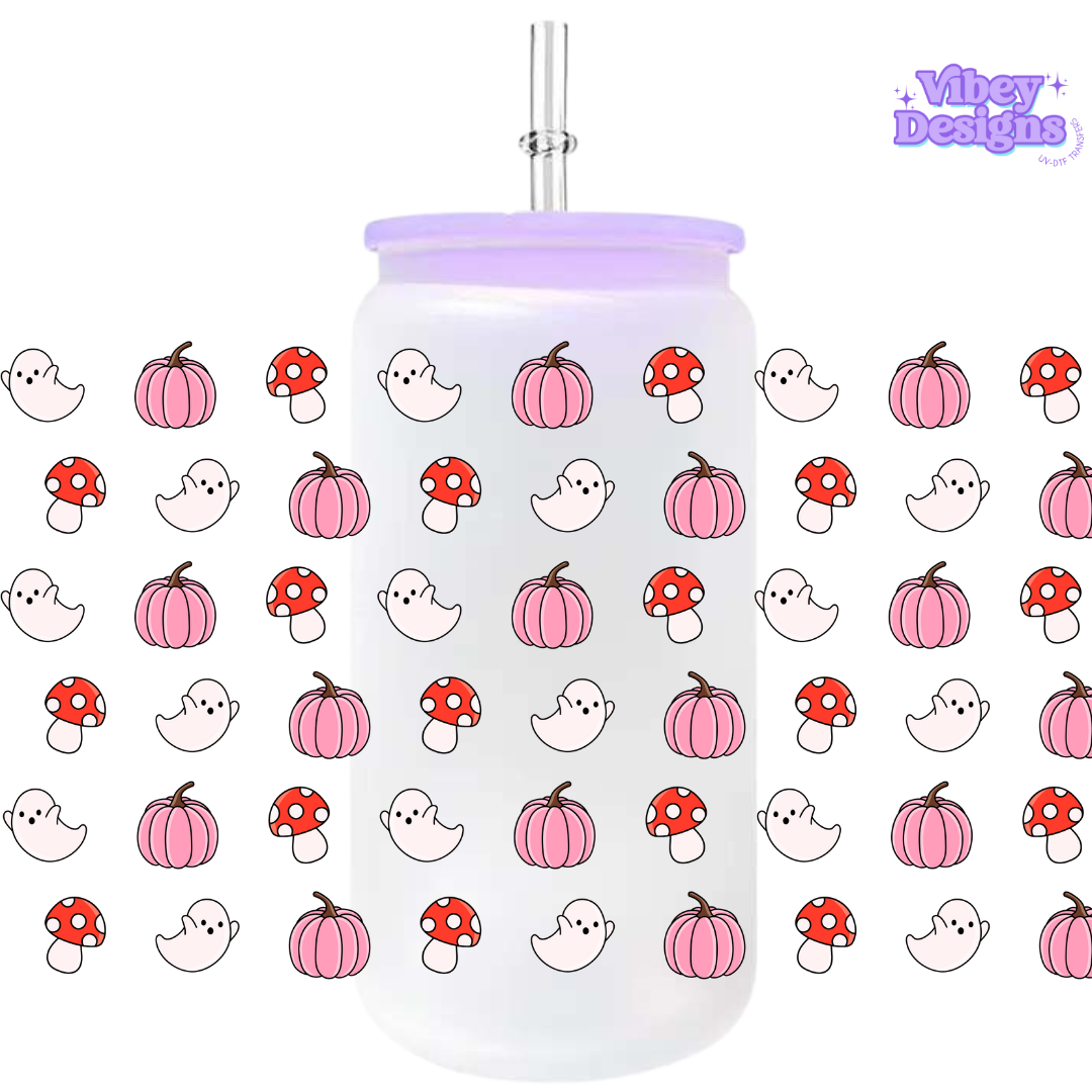 Uv Dtf Wrap For 16oz Libbey Glass - Ghosties