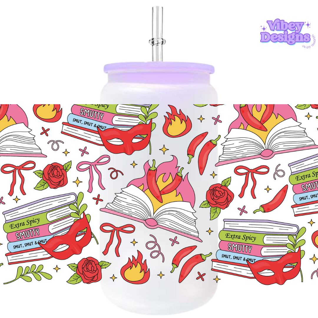 Uv Dtf Wrap For 16oz Libbey Glass - Extra Spicy Smutty