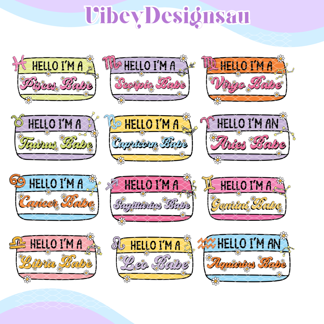 Uv-dtf Permanent Decal Bundle - Zodiac