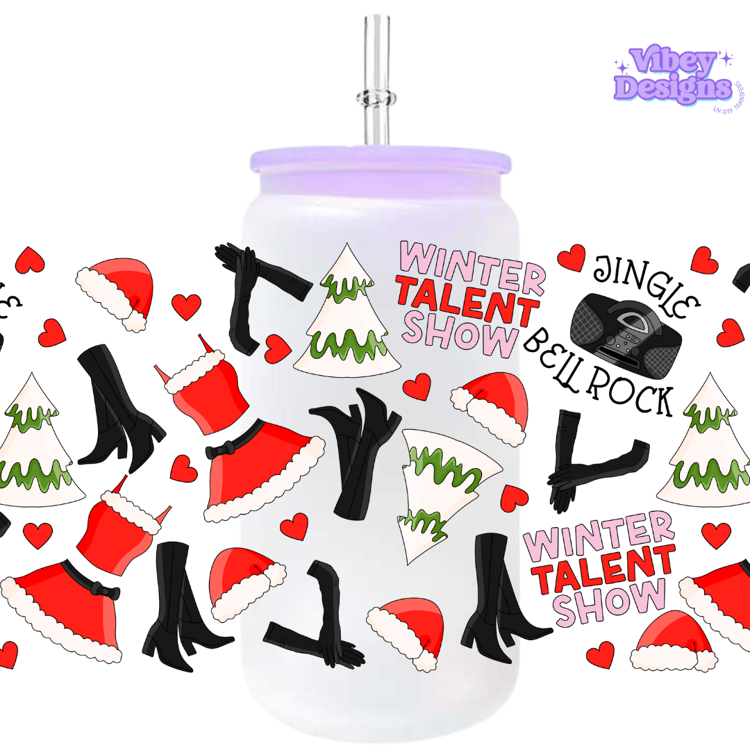 Uv Dtf Wrap For 16oz Libbey Glass - Winter Talent Show