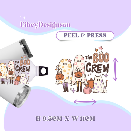 Uv Dtf Transfer for Bottle, Glass, Mug, Diary - The Boo Crew