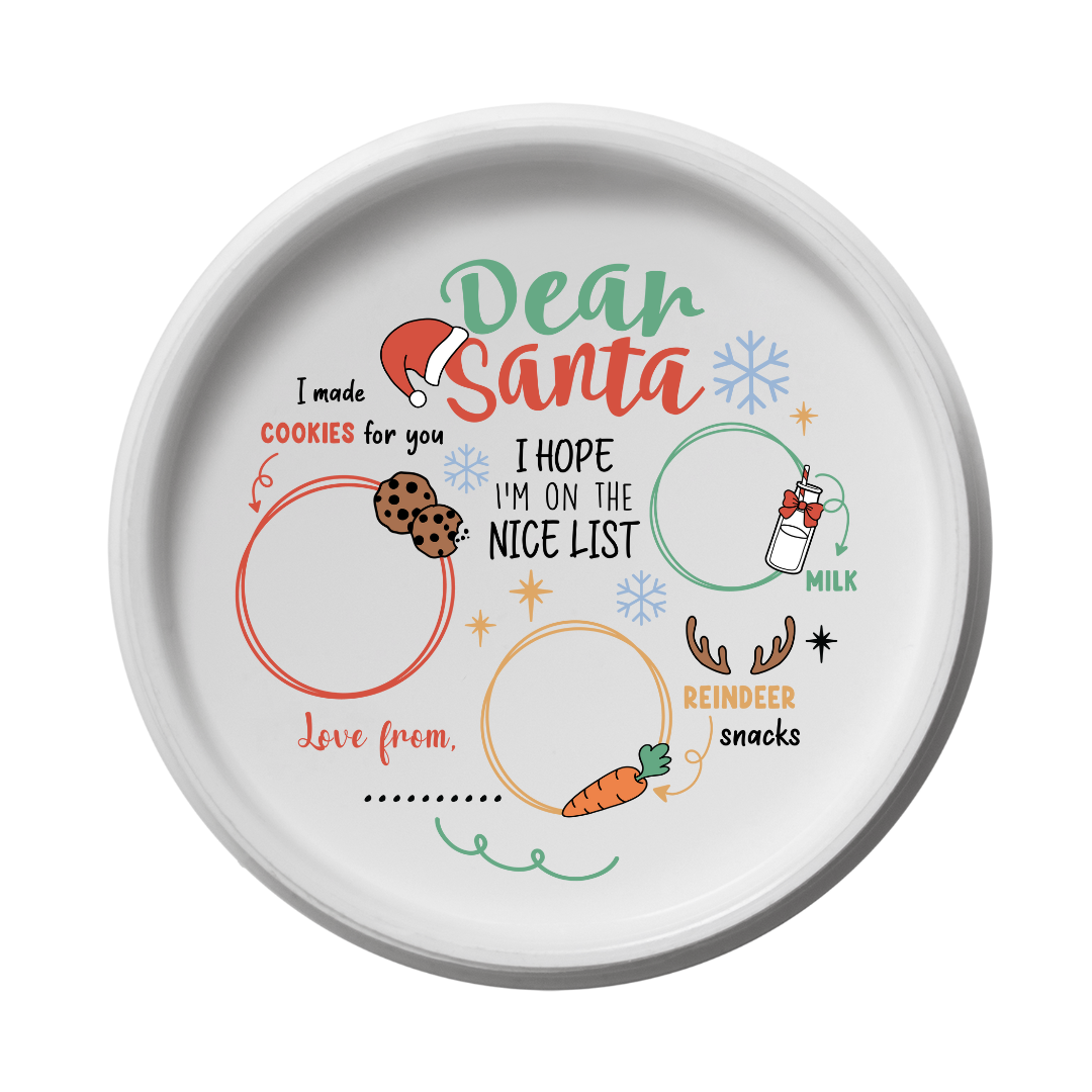 UV Transfer for Circle Board/Plate - Dear Santa (Large)(Colored)