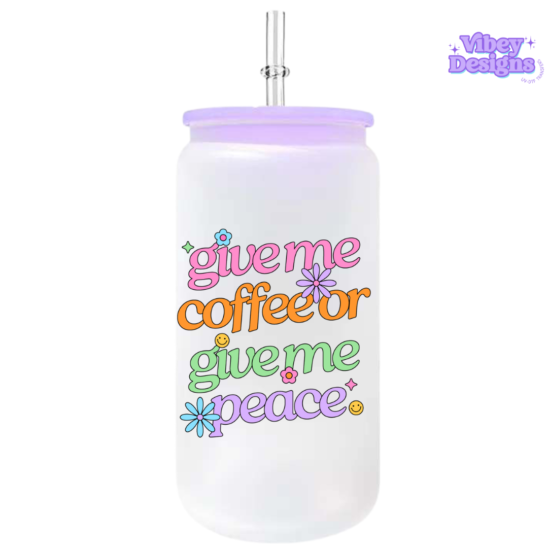 UV-DTF Transfer for Bottle, Glass, Mug, Diary - Give Me Coffee