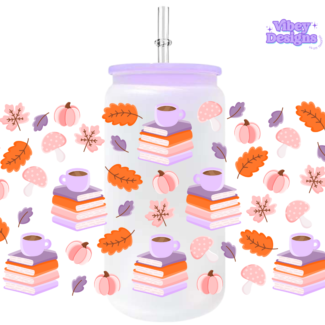 Uv Dtf Wrap For 16oz Libbey Glass - Bookish and Cozy