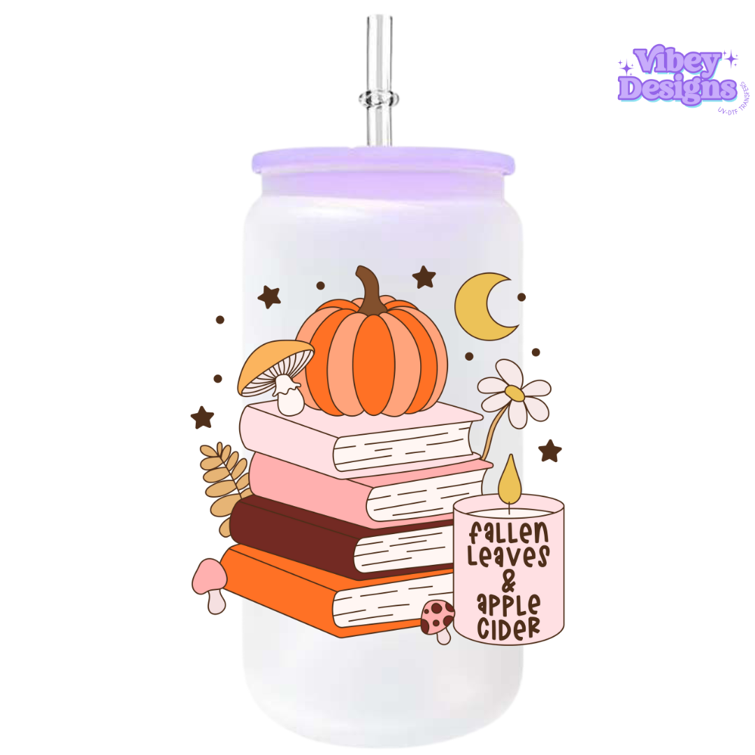 UV-DTF Transfer for Bottle, Glass, Mug, Diary - Fallen Leaves