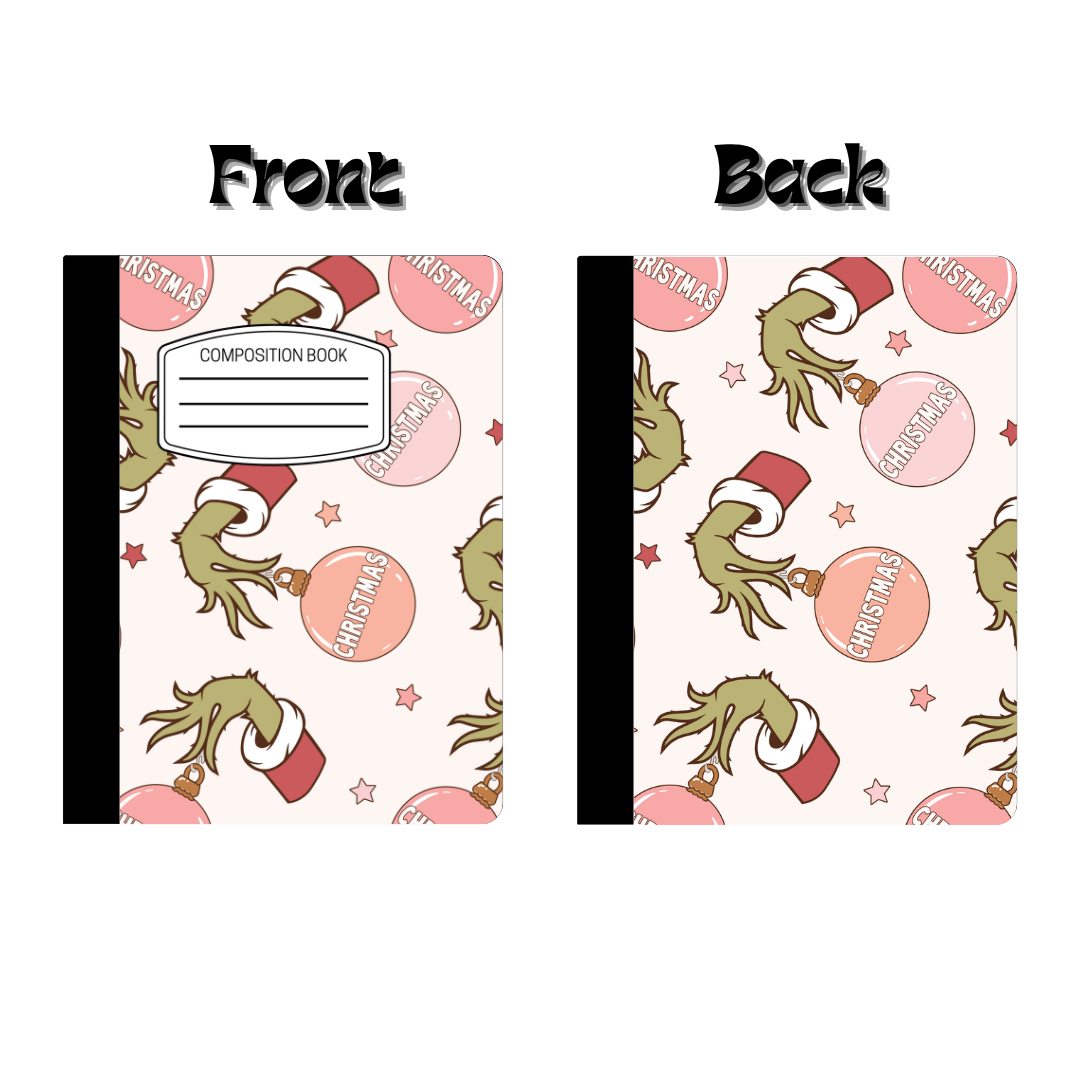 Composition Notebook - Green Christmas