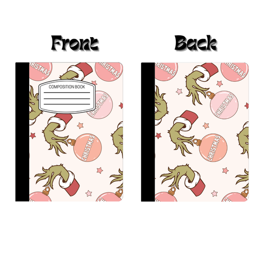 Composition Notebook - Green Christmas