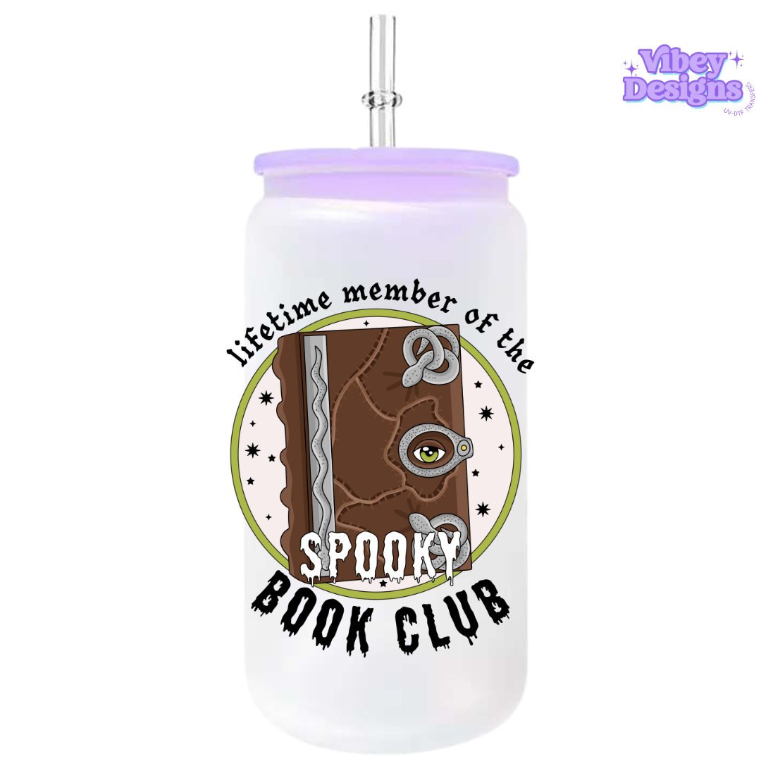 UV-DTF Transfer for Bottle, Glass, Mug, Diary - Spooky Book Club