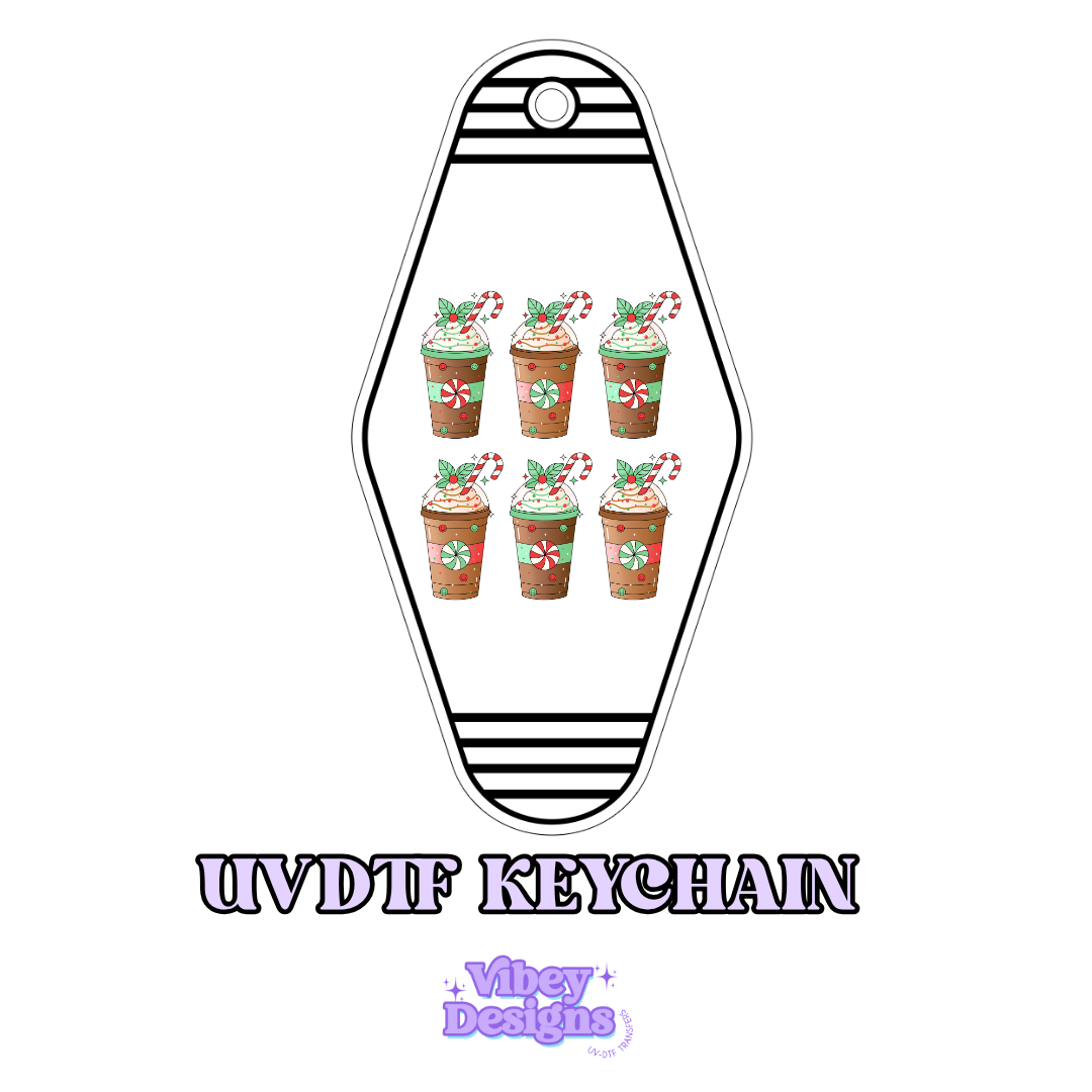 RTS Motel Keychain | Shot glass Decal - Christmas Drinks