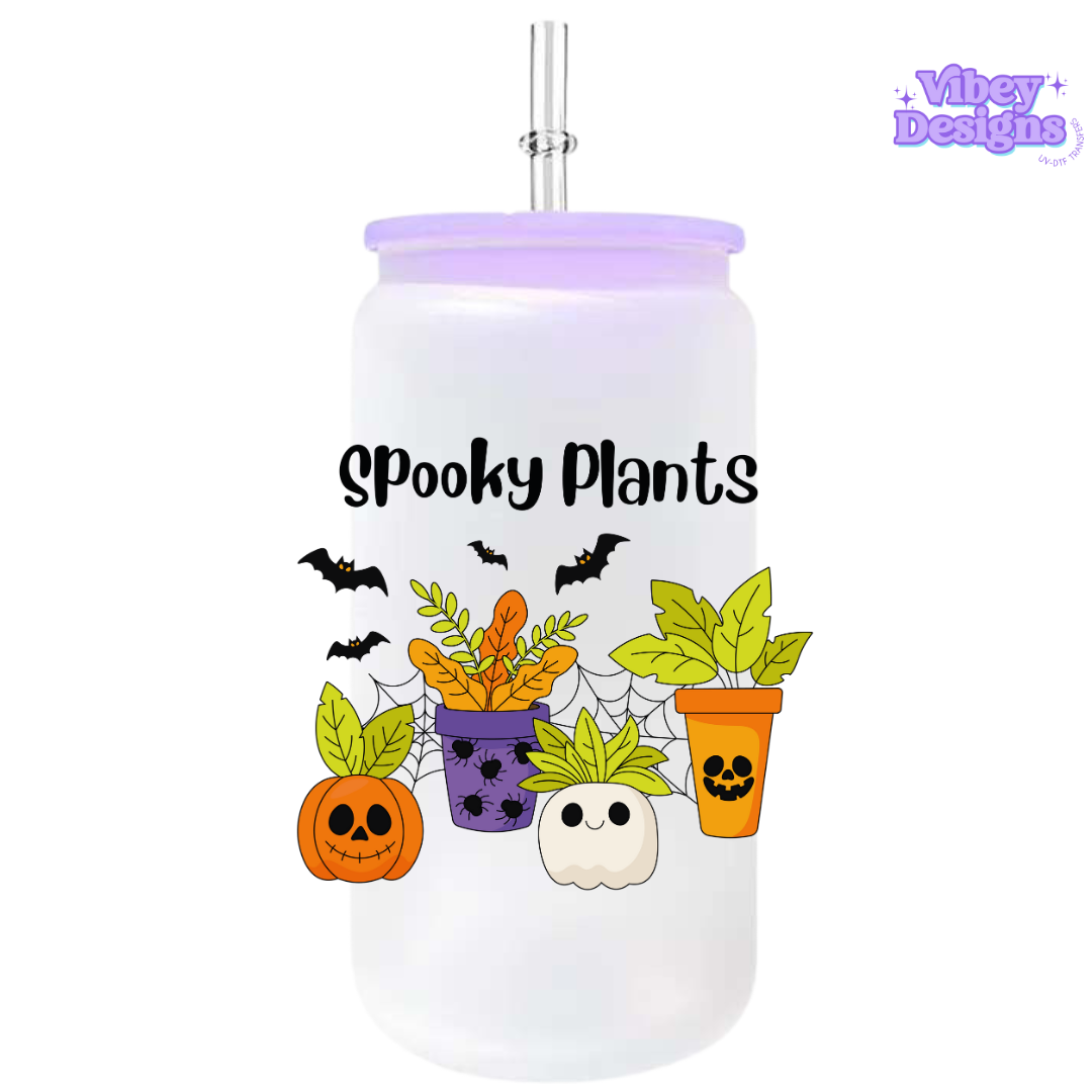UV-DTF Transfer for Bottle, Glass, Mug, Diary - Spooky Plants