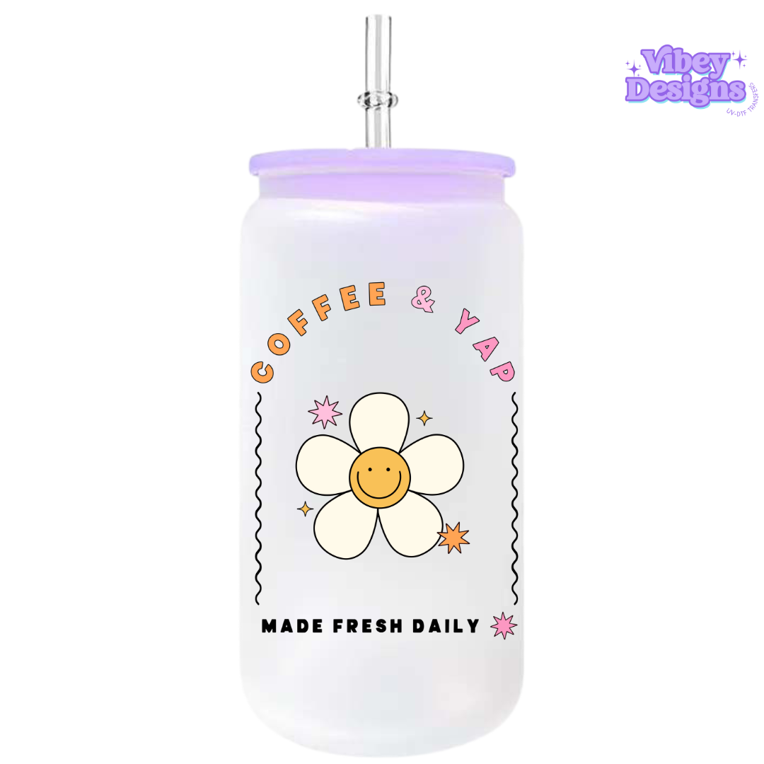 UV-DTF Transfer for Bottle, Glass, Mug, Diary - Coffee & Yap