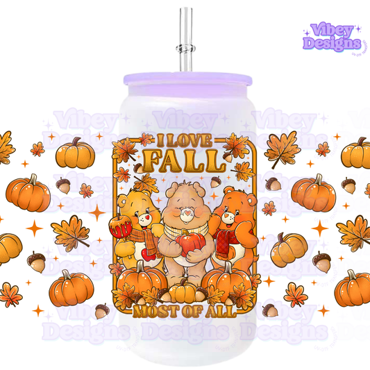 Uv Dtf Wrap For 16oz Libbey Glass - Fall Most of All