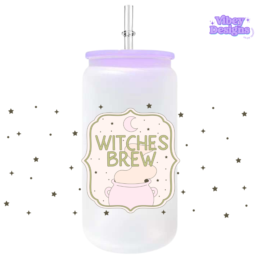 Uv Dtf Wrap For 16oz Libbey Glass - Witches Brew