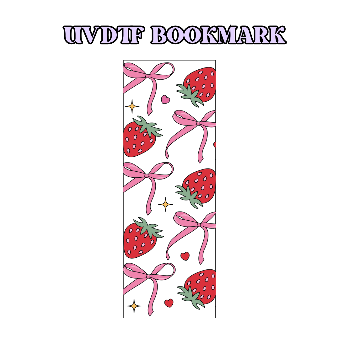 UV-DTF Bookmark Transfer - Bows and Berries