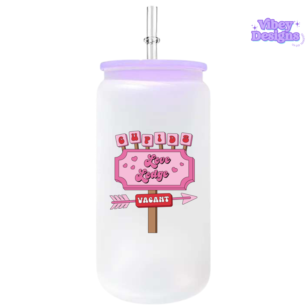 UV-DTF Transfer for Bottle, Glass, Mug, Diary - Love Lodge Vacant