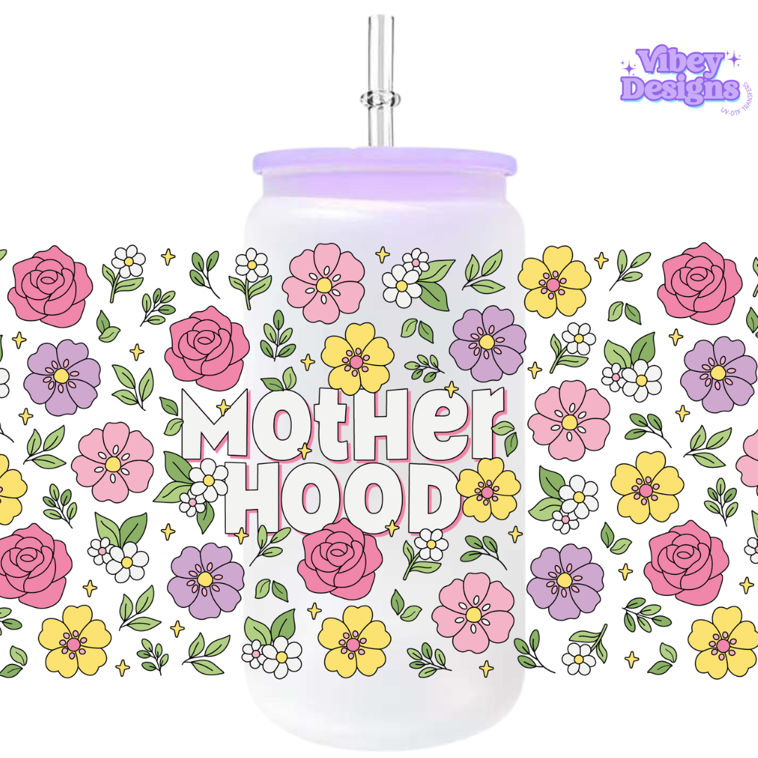 Uv Dtf Wrap For 16oz Libbey Glass - #MD01 Motherhood