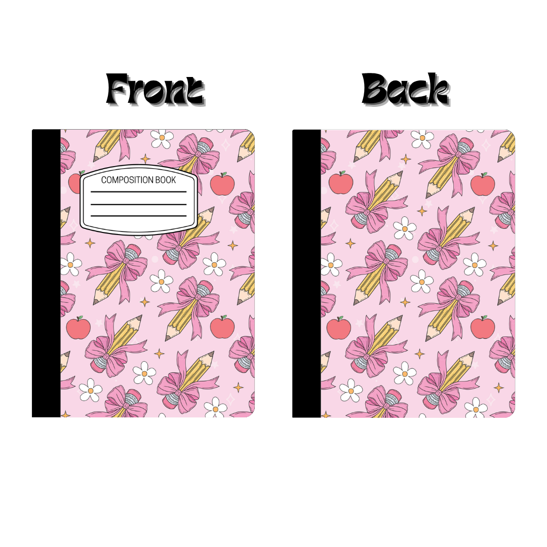 Composition Notebook - Pencil Bow
