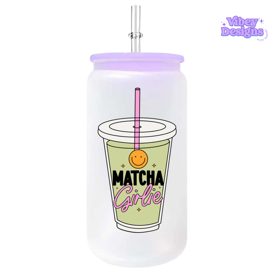 UV-DTF Transfer for Bottle, Glass, Mug, Diary - Matcha Girlie