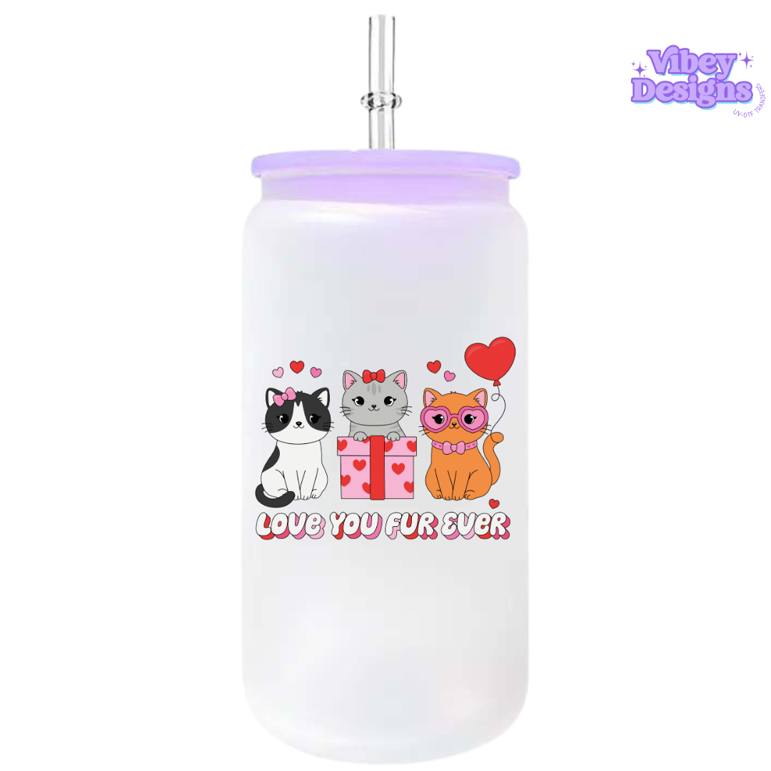 UV-DTF Transfer for Bottle, Glass, Mug, Diary - Love you Fur Ever