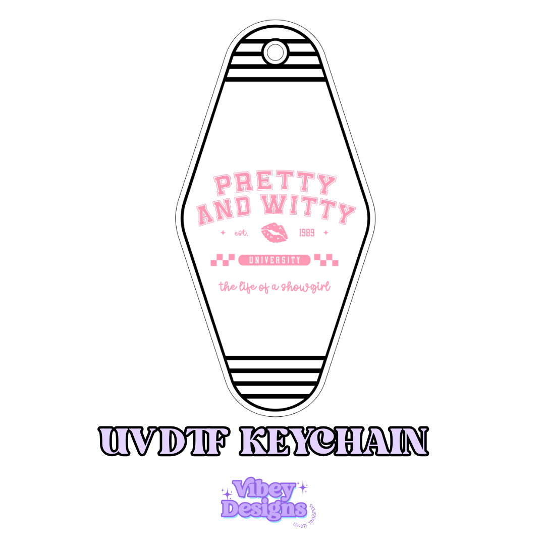 RTS Motel Keychain | Shot glass Decal - Pretty and witty uni