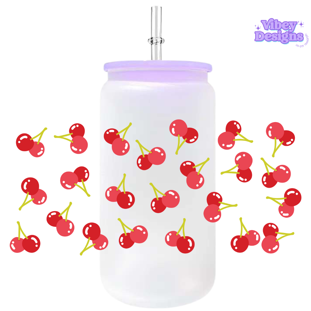 Uv Dtf Wrap For 16oz Libbey Glass - Cherries