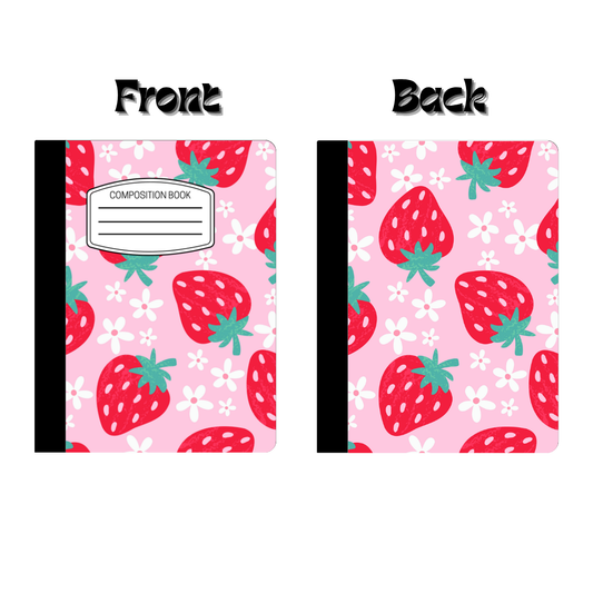 Composition Notebook - Strawberry & Daisy