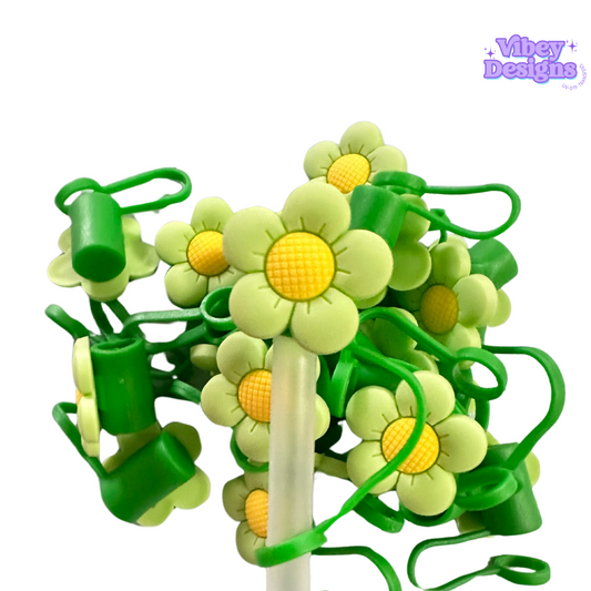 Green Daisy 40oz Straw Topper