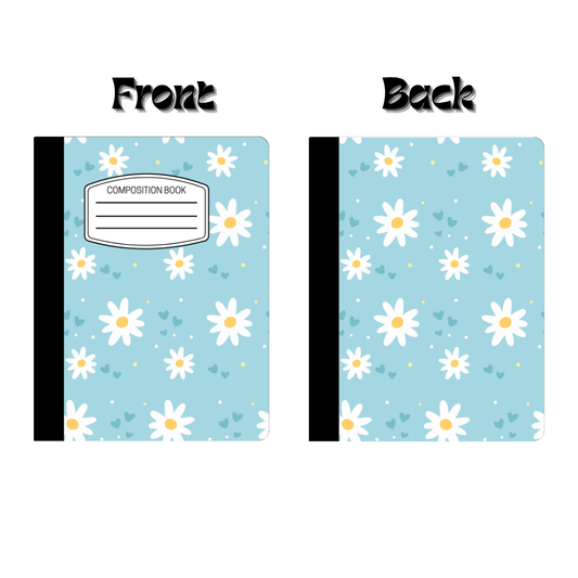 Composition Notebook - Daisies Blue