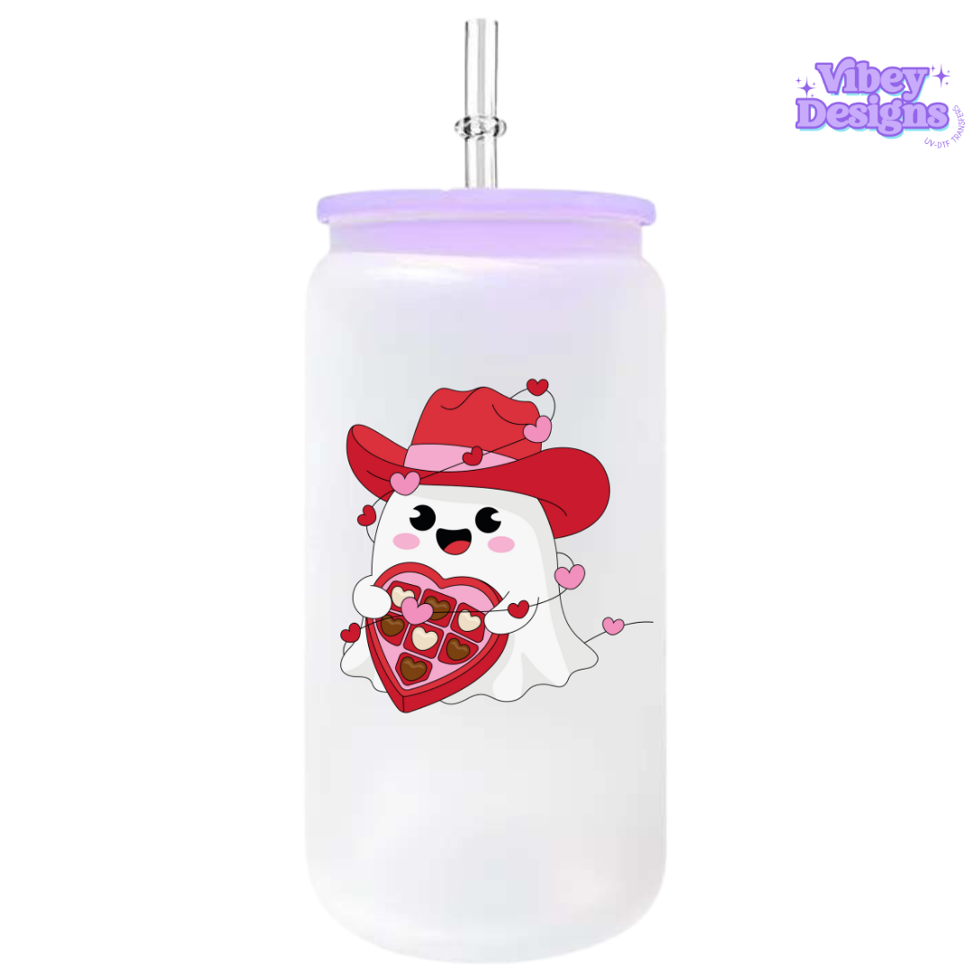 UV-DTF Transfer for Bottle, Glass, Mug, Diary - Valentine Ghost Chocolate