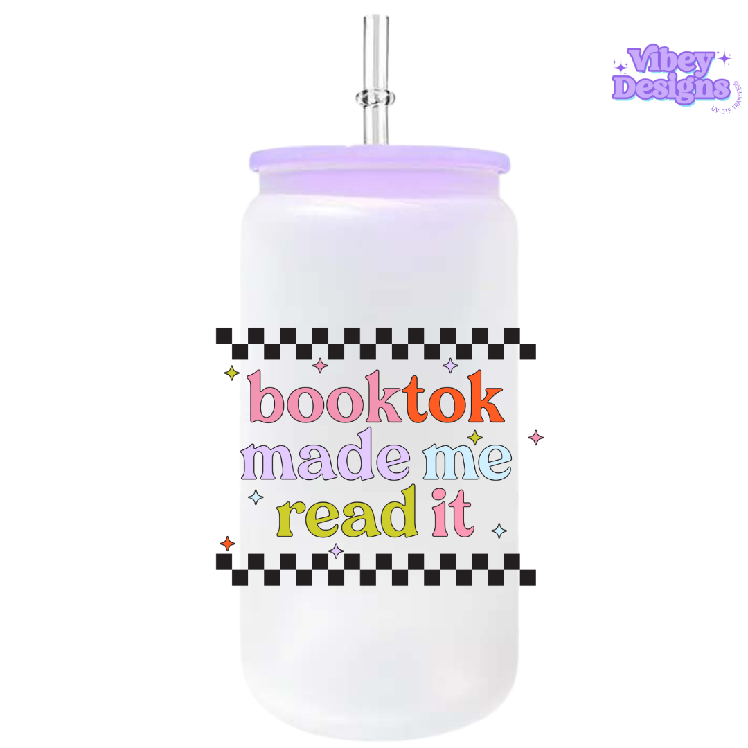 UV-DTF Transfer for Bottle, Glass, Mug, Diary - Booktok made me read it #2