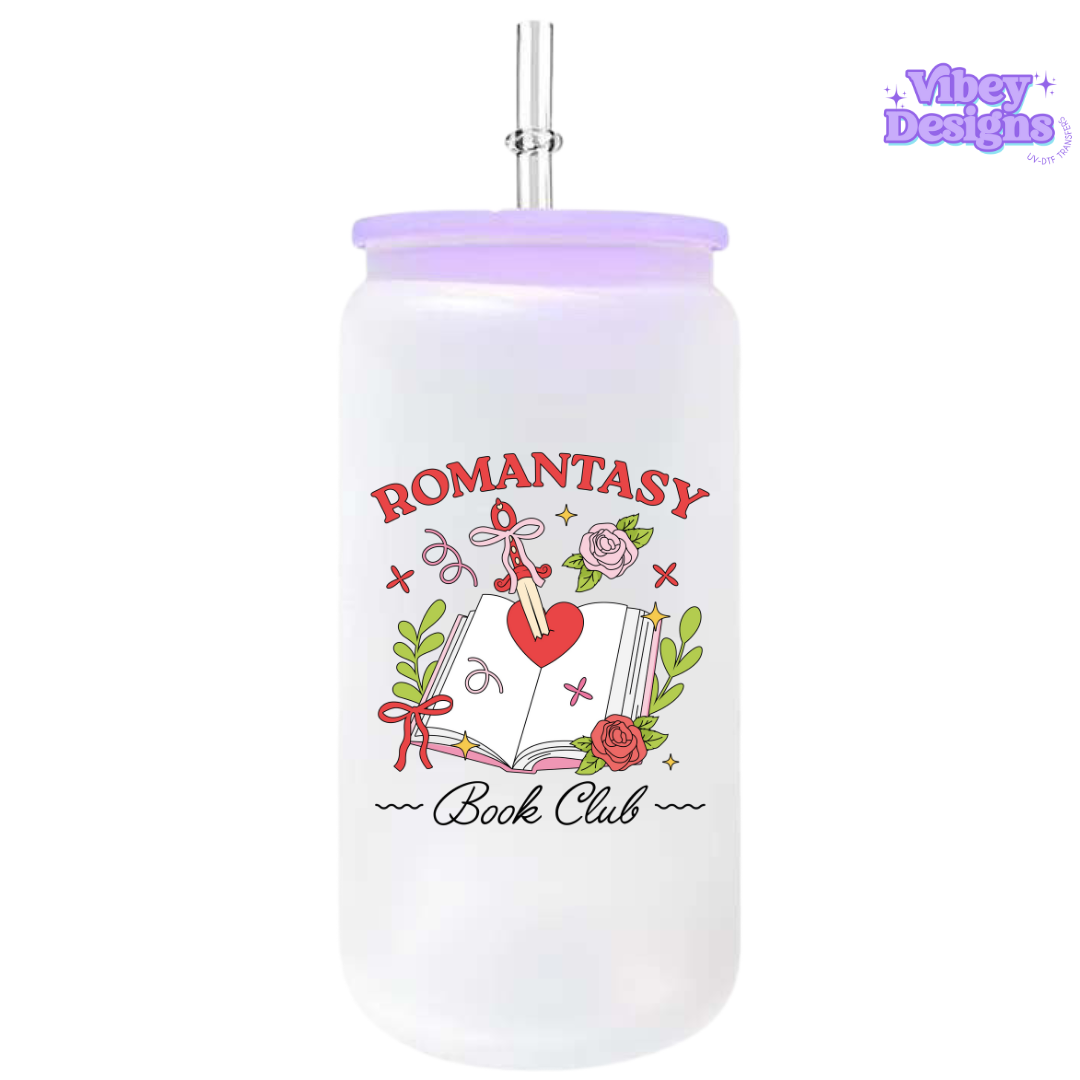 UV-DTF Transfer for Bottle, Glass, Mug, Diary - Romantasy Book
