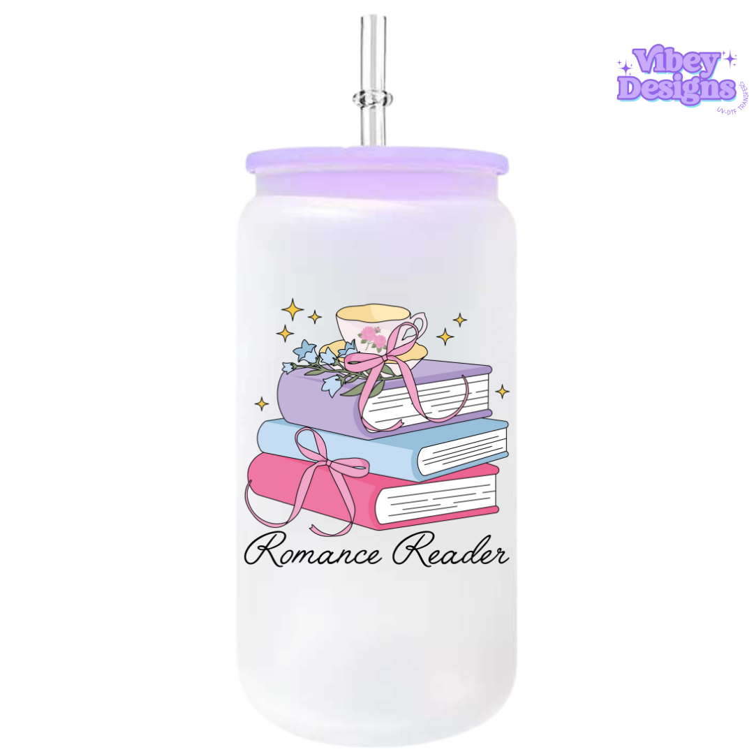 UV-DTF Transfer for Bottle, Glass, Mug, Diary - Romance Reader