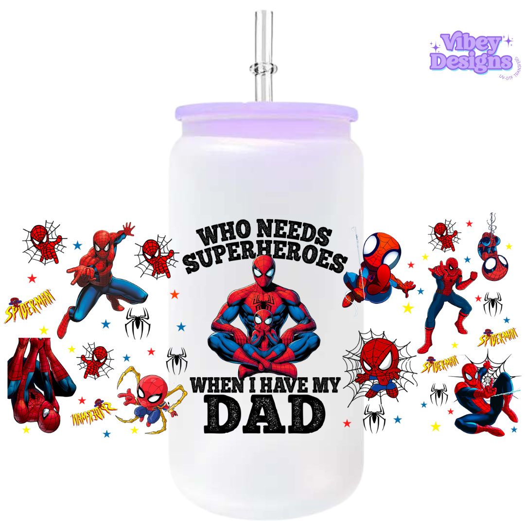 Uv Dtf Wrap For 16oz Libbey Glass - Who Needs a Supehero