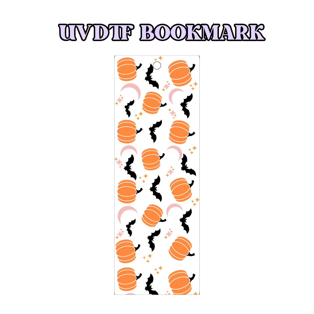 UV-DTF Bookmark Transfer - Pumpkins & Bats