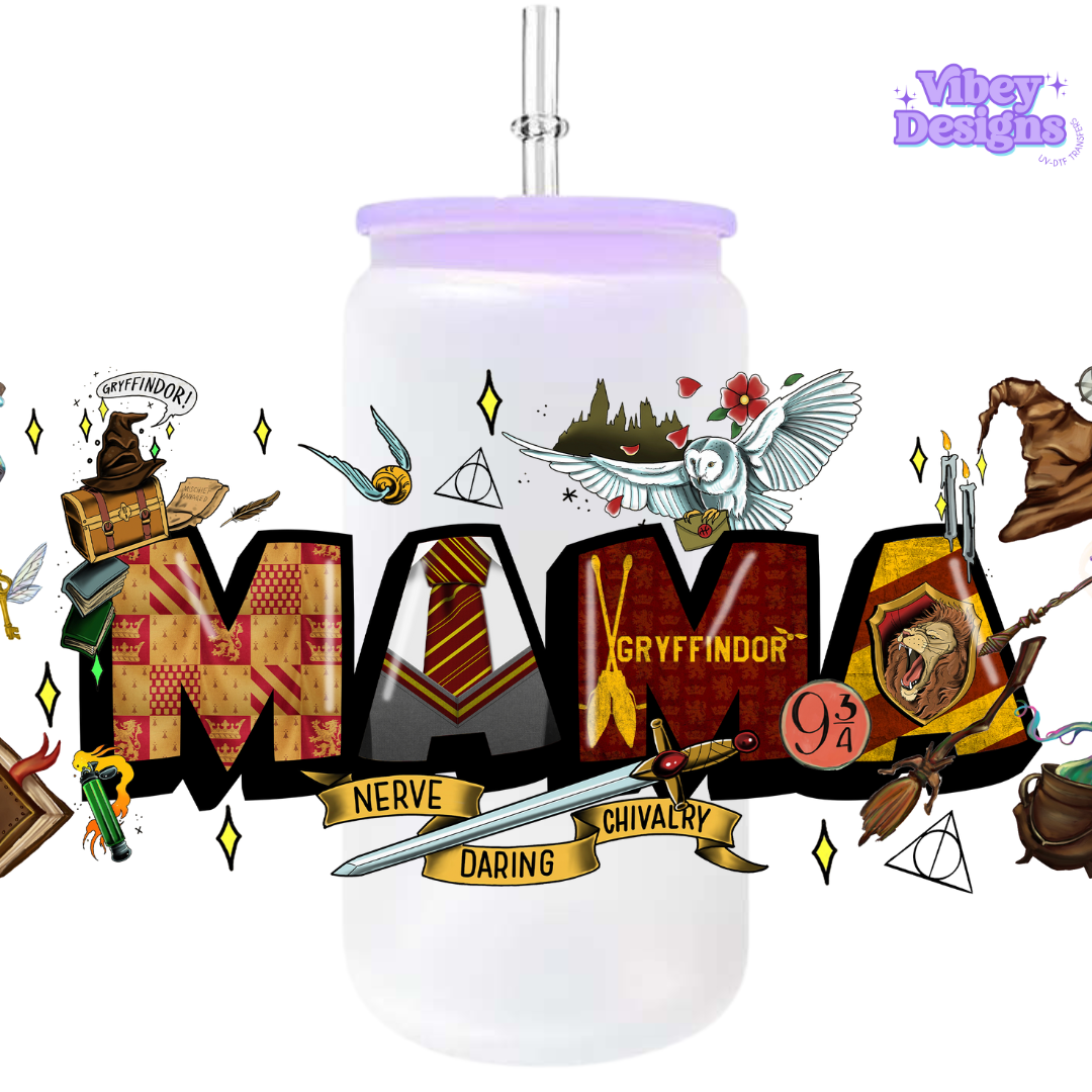 Uv Dtf Wrap For 16oz Libbey Glass - Cartoon Mama