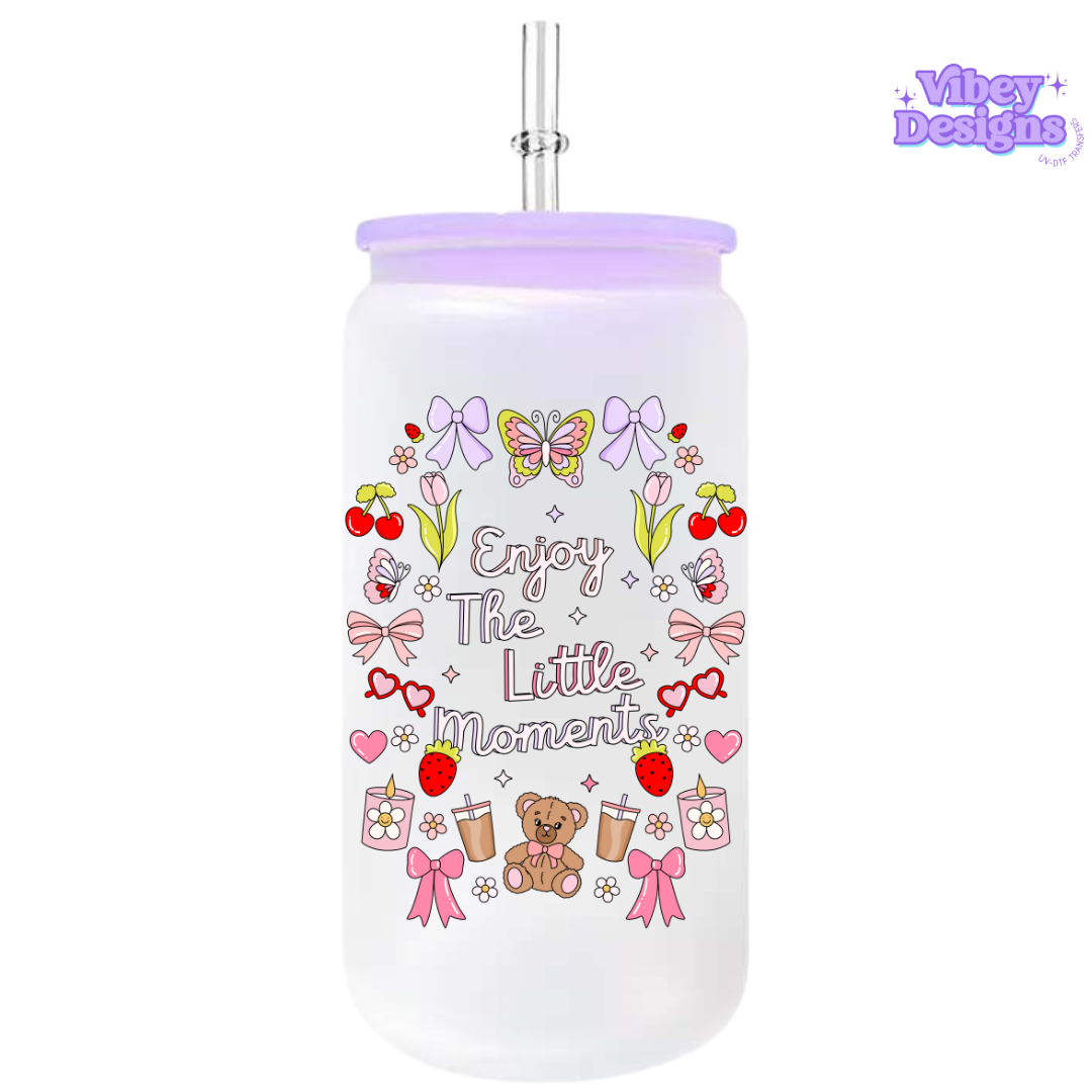 UV-DTF Transfer for Bottle, Glass, Mug, Diary - Enjoy the little moment