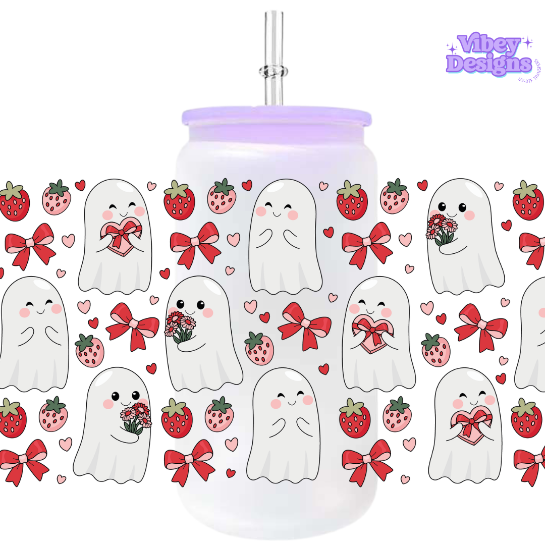 Uv Dtf Wrap For 16oz Libbey Glass - #VAL46 Love is all you need