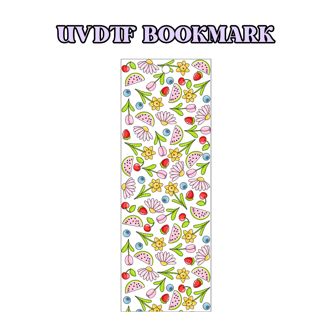 UV-DTF Bookmark Transfer BM23 - Fruit Flowers