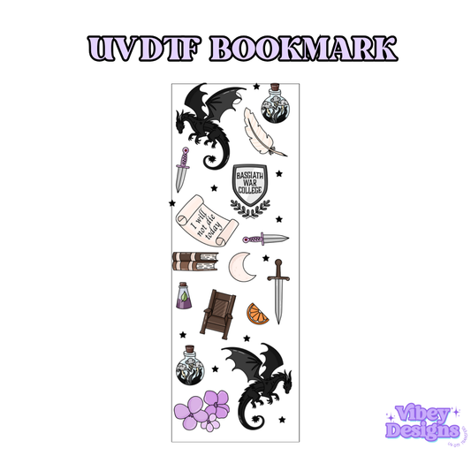 UV-DTF Bookmark Transfer - Fourth Wing