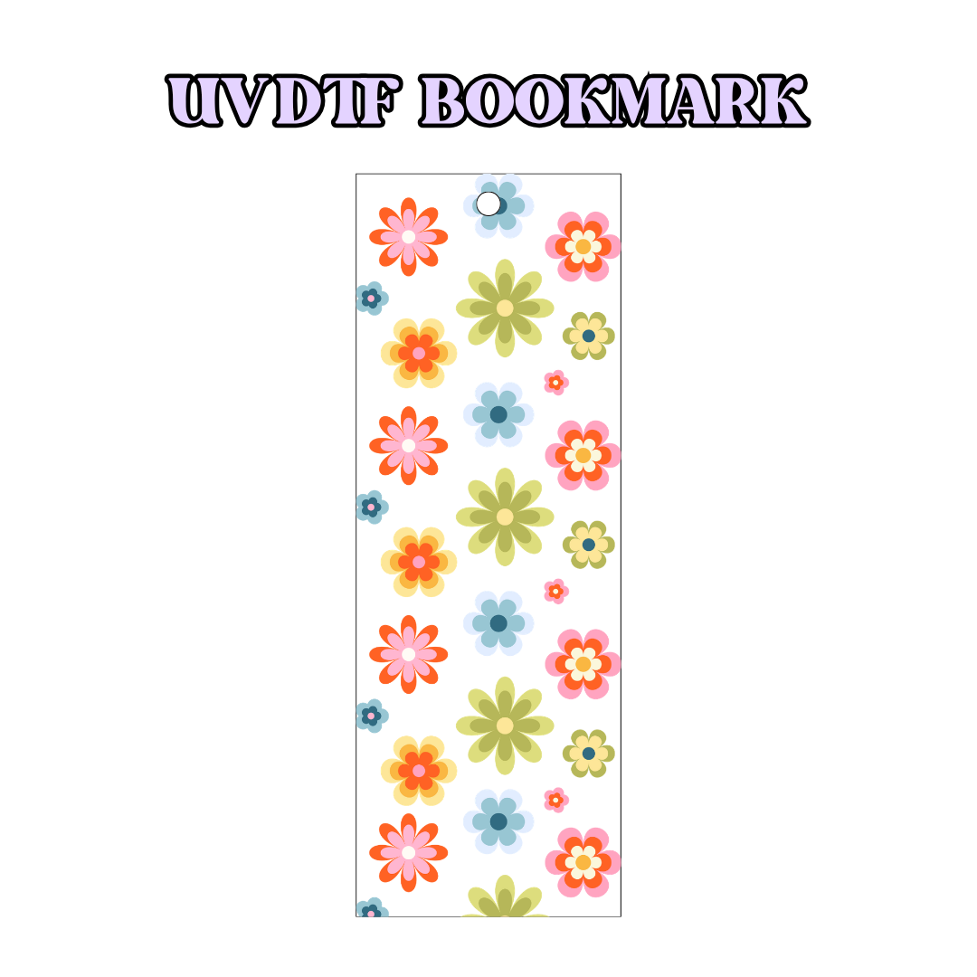UV-DTF Bookmark Transfer BM32 - Groovy Flowers 2